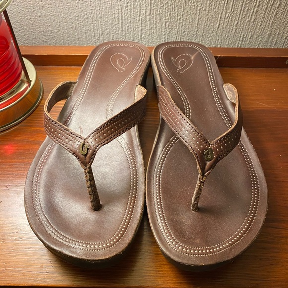 Leather Olukai Ola US 9 Platform Sandals - Picture 2 of 8